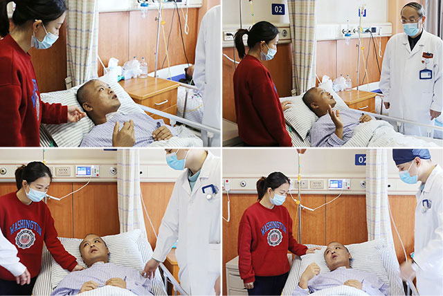 小莫妻子始终陪伴着